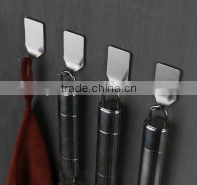 4 Pieces Stainless Steel 3M Adhesive Wall Hooks