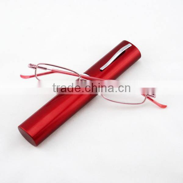 Hot sale mini slim foldable tube reading glasses