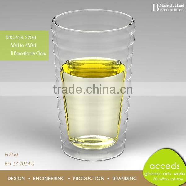 OEM/ODM Pyrex Casablanca Glass Tumbler