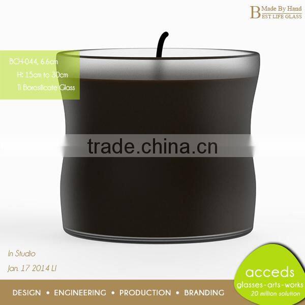 Antique Fancy Handcraft Pyrex Glass Candlestick Holder