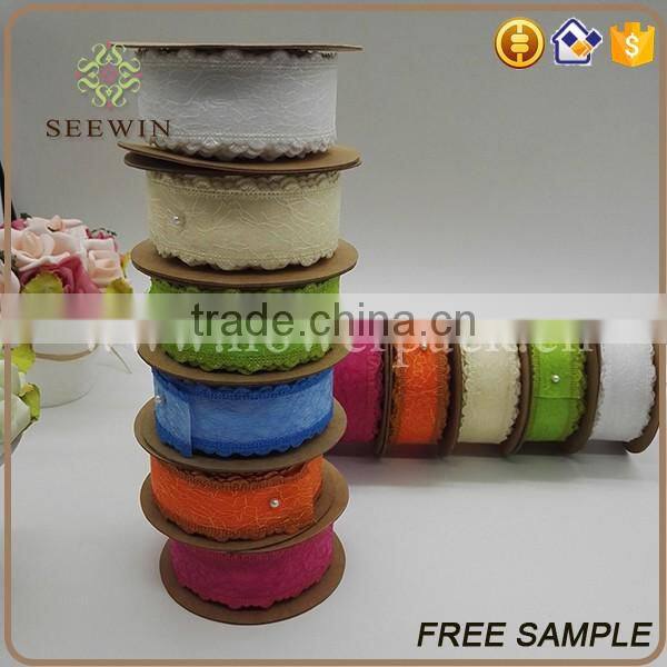 most popular organza with mesh ribbon for decoration