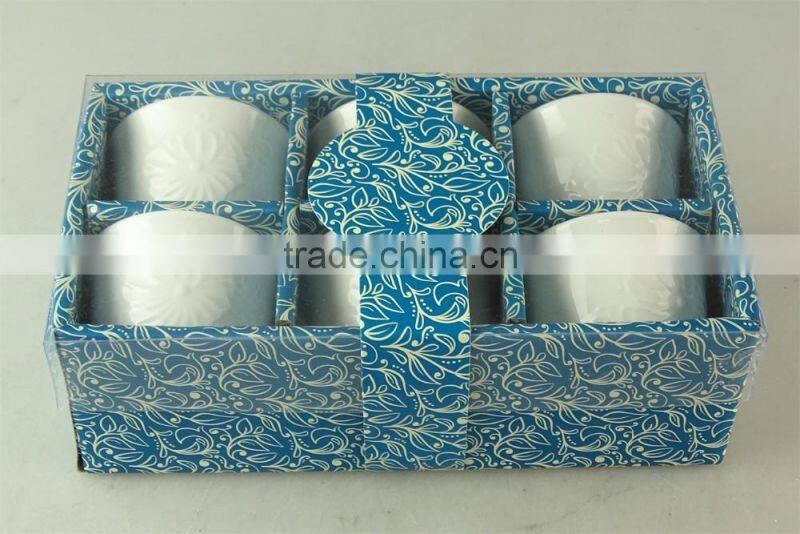 6 pcs fancy coffee cup with gift box.ceramic cup in stock