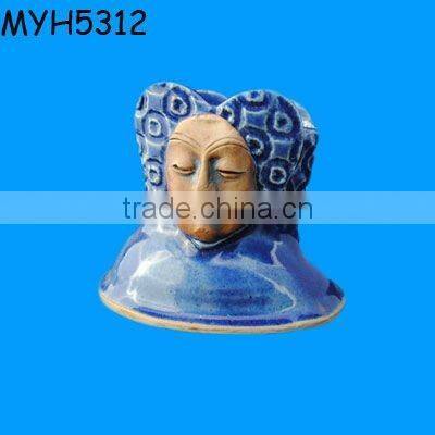 Vintage ceramic flower pots with tray