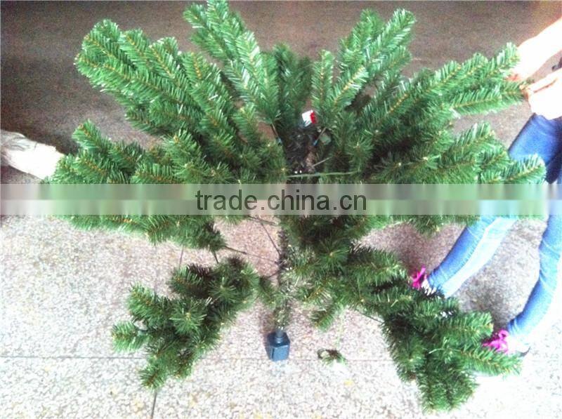 Home garden edging decorative 7.5ft Height 700 pcs of pine tips artificial green plastic LED lights christmas trees ESDS11 1705