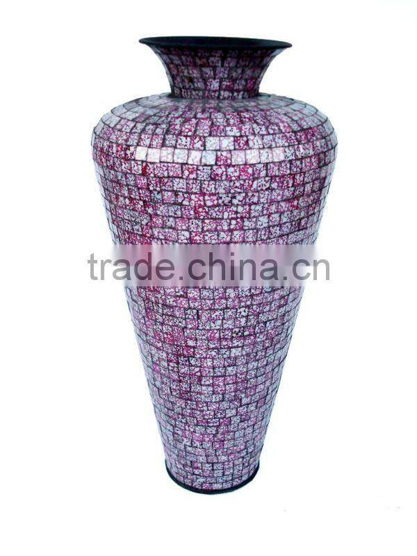 Glass Mosaic Flower Vases