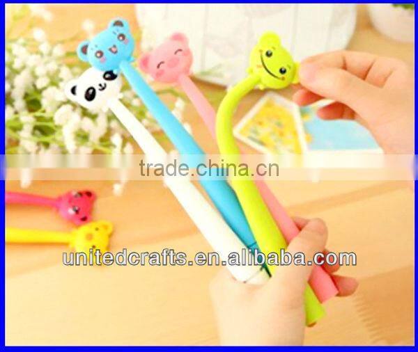 bendable animal head shape ball point pen