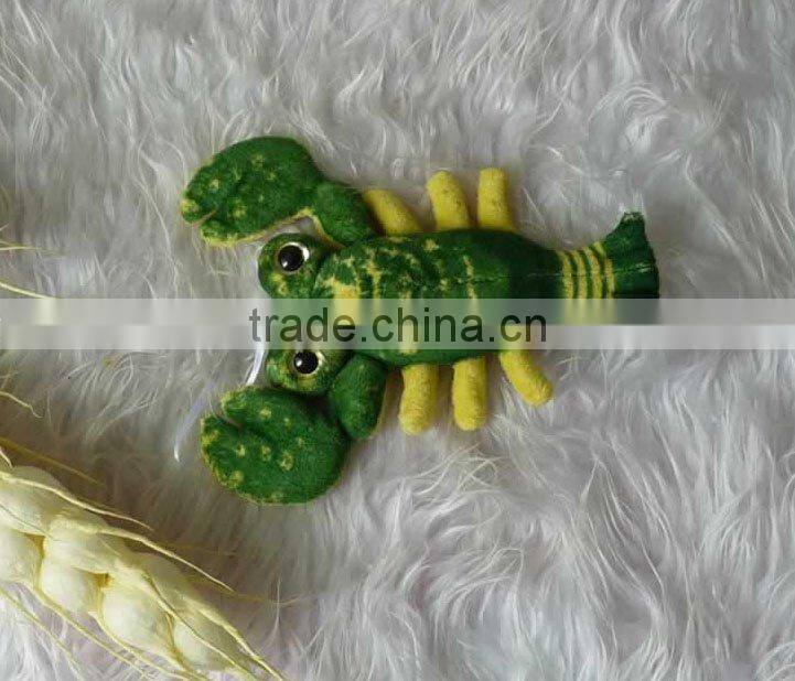 Lobster shaped plush pendant