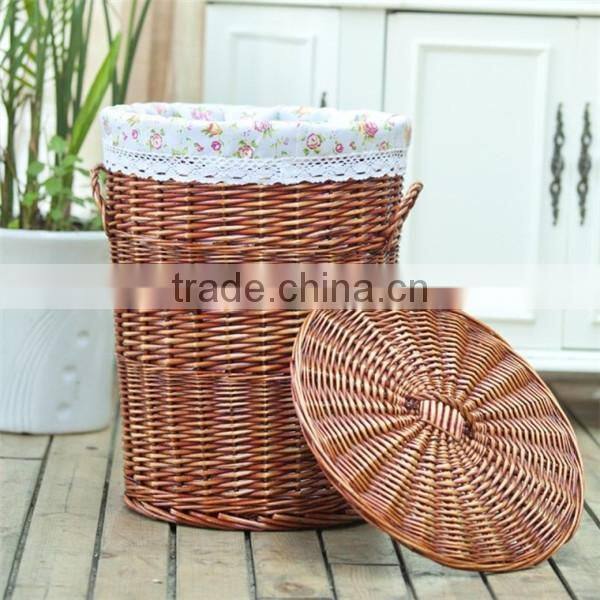 wicker laundry basket & wicker big size storage basket for hotel