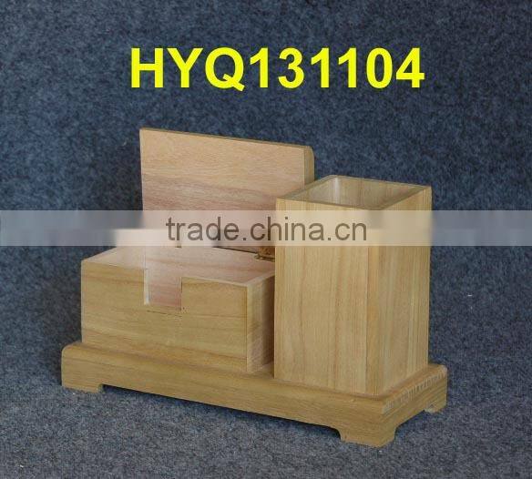 custom cheap natural unfinished pine wood office desktop organiser