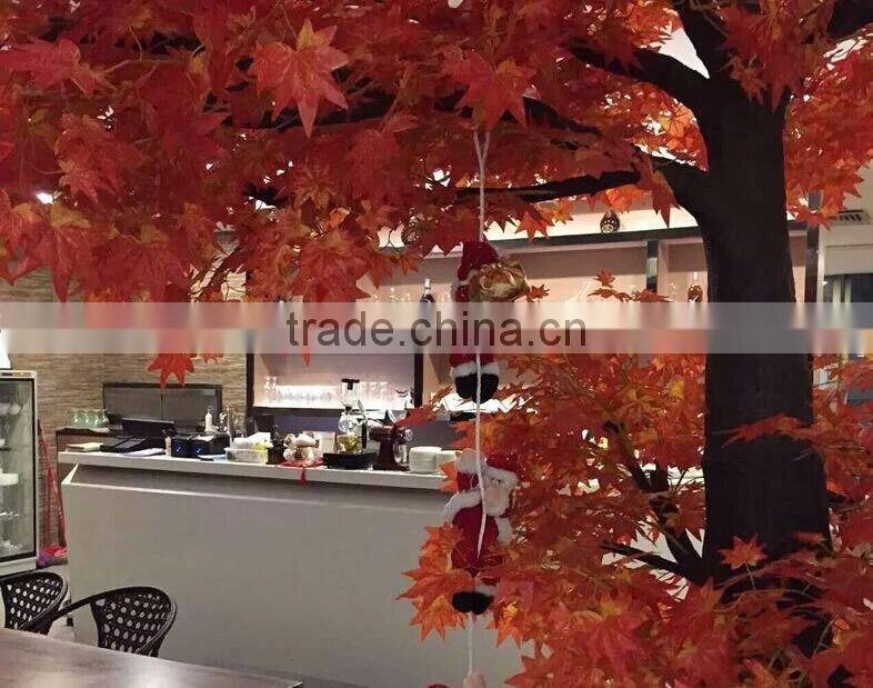 red artificial maple tree plastic maple tree/ fake maple tree decoration
