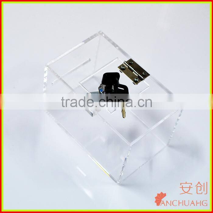 Wholesale Acrylic donation box/vote box with lock