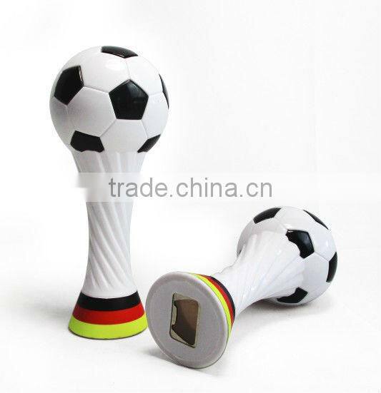 2014 hot sale for World Cup rattle with bottle opener