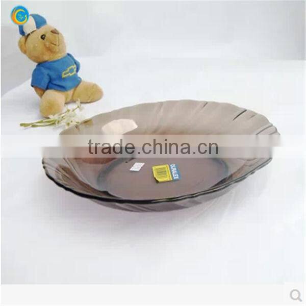 Colored glass fruit bowls