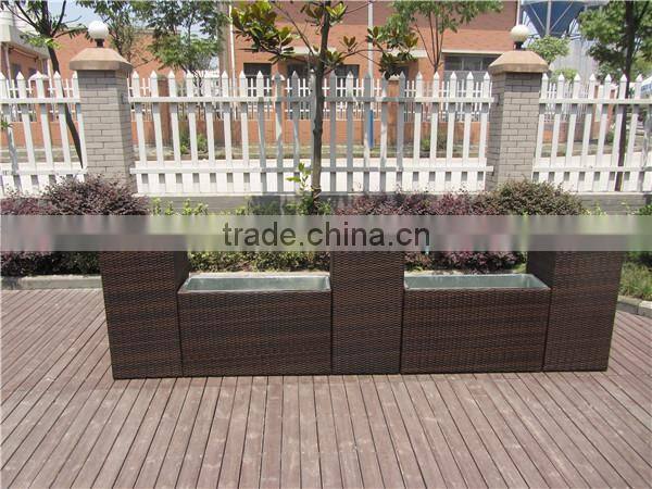 Nice and elegant wicker connected 5 pcs flower pot set