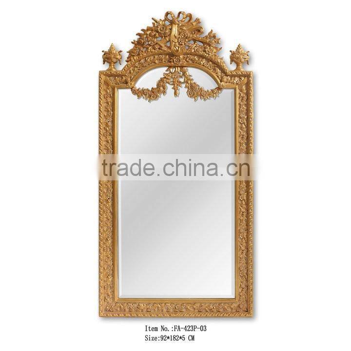 Decorative usage polyresin wall hanging mirror FA-423P-01