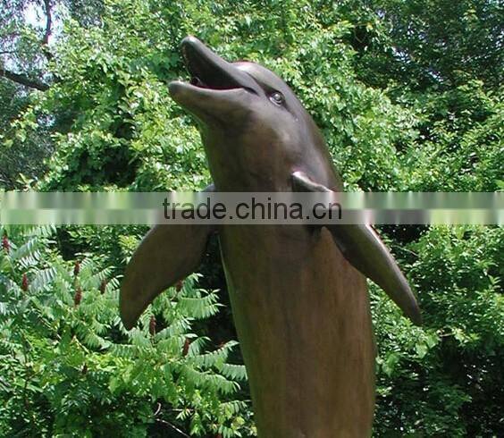 Garden Decoration Metal Statue Life Size Bronze Dolphin Statue Fountain for Hot Sale