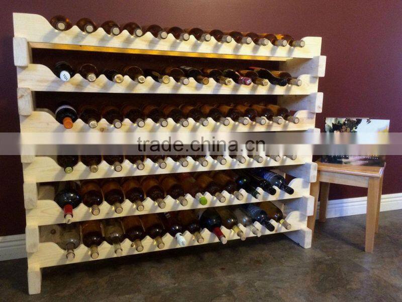 Cube 52 wine rack system natural finish - (H x W x D) 52 x 52 x 25 cm each