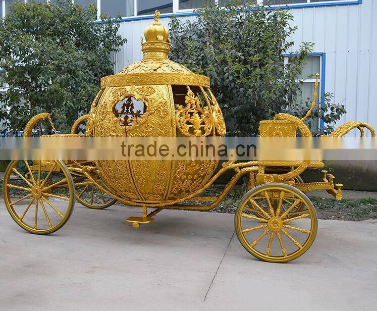 Golden royal wedding car decoration horse carriage decoration carriage(BG11-M092)