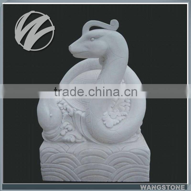 Snake and Tortoise Stone Animal Sculpture
