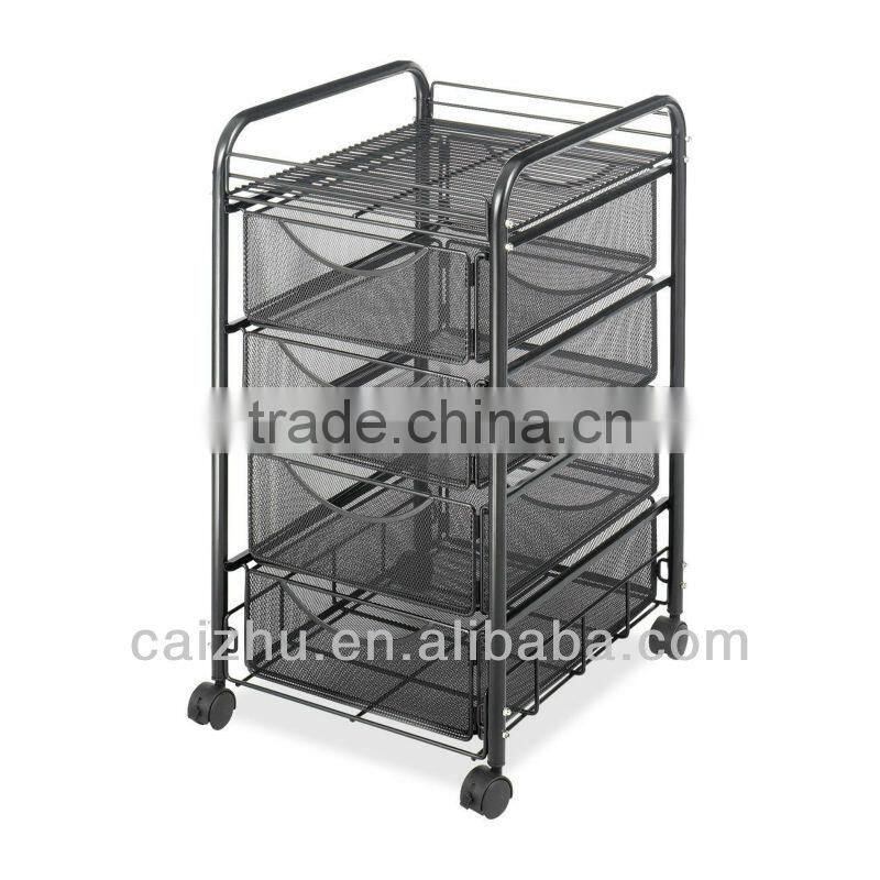 Rolling File Cart with Four Drawers