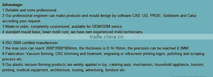 Vacuum forming plastic billboard