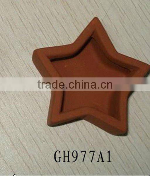 Hot sale mini moon shape terracotta candle holder