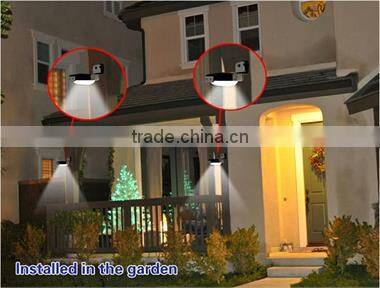 2016 Amazon Type Led Solar Garden Sensor Steel Light Rainproof Wireless Security Motion Sensor Activitived Led Light