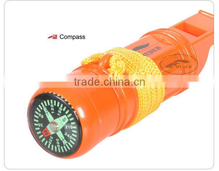 5 in 1 Orange Plastic Whistle