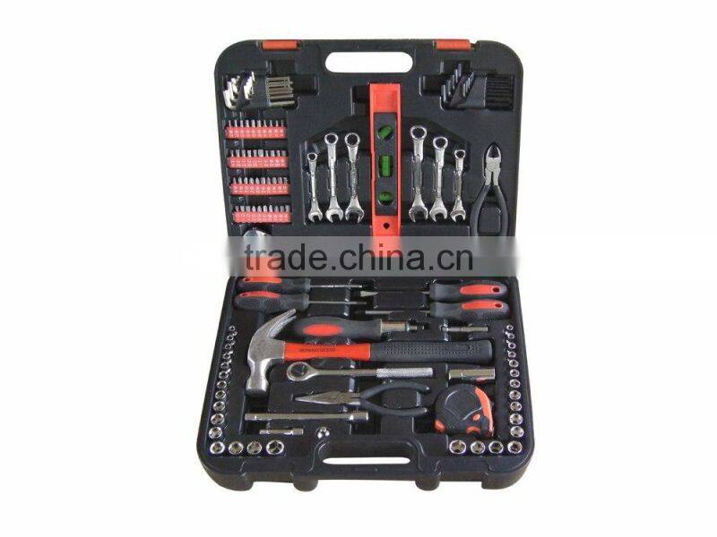 LB-420 115pcs mechanical hand tool set tools kit in black plastic case