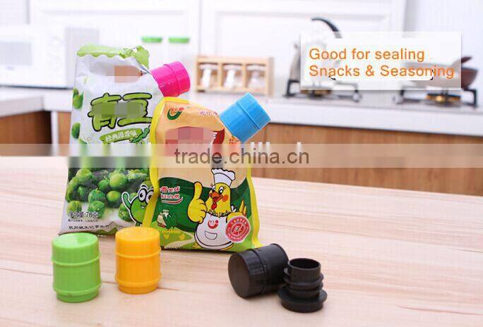 Small Bag Cap /Plastic bag sealing clip /Food storage bag cap