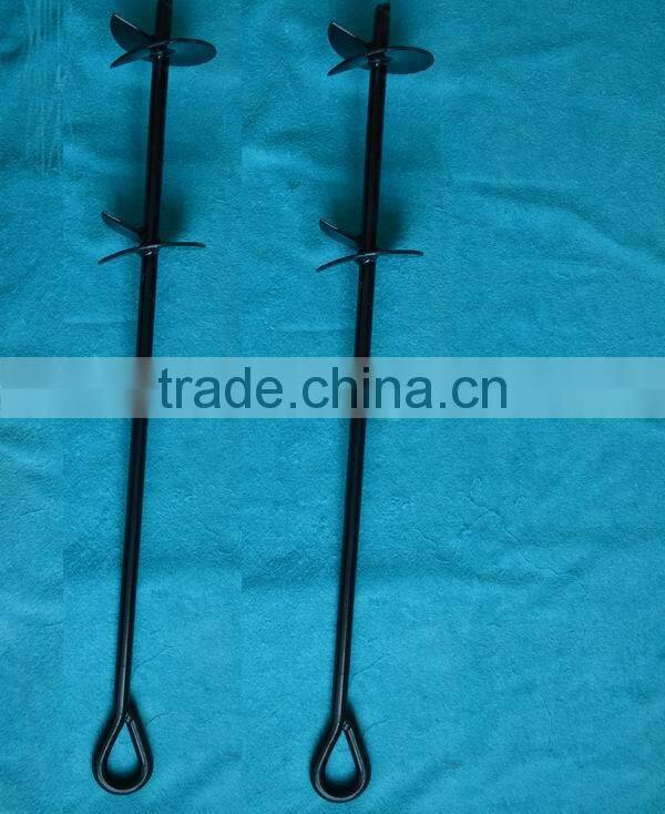 Steel fastening ground anchor