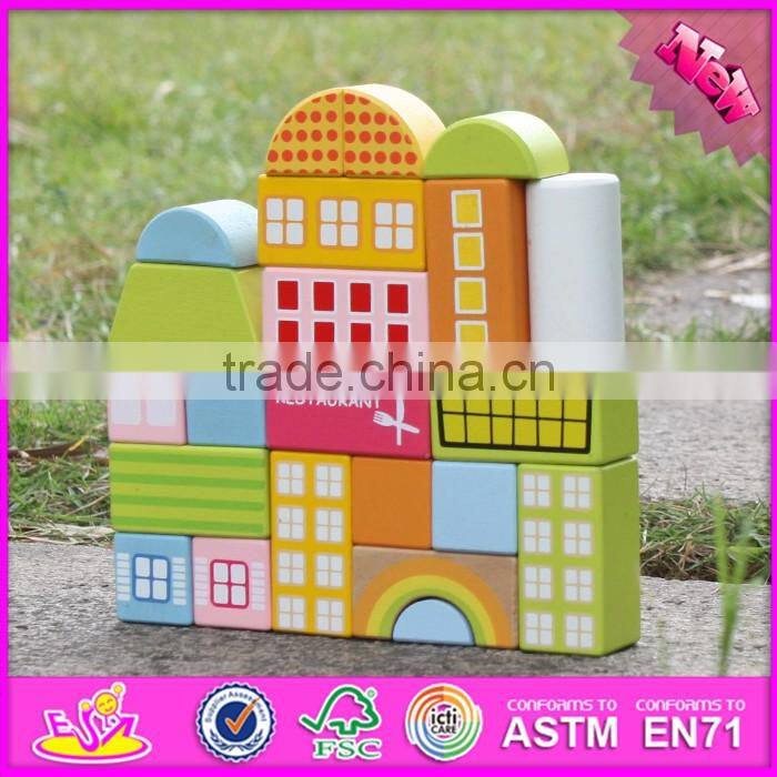 2017 new design 22 pieces educational toys wooden children building blocks W13A123