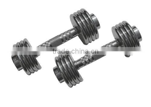 Chrome adjustable dumbbell