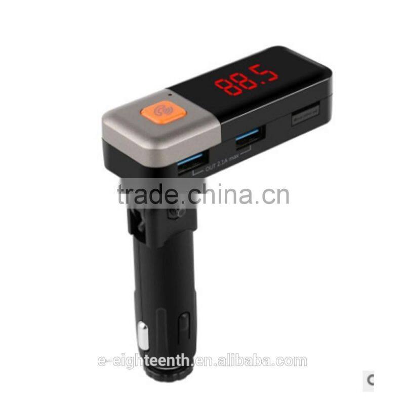 2016 new arrival USB Car Charger model Bluetooth handsfree Car FM Transmitter MP3 Player
