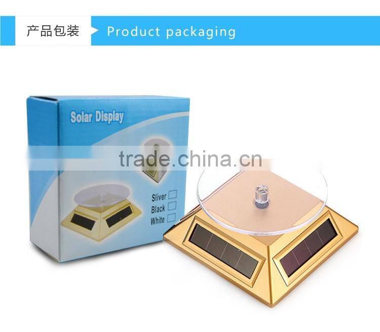 Solar Powered Rotating Jewellery Mobile Phone Ring Bracelet Watch Display Stand