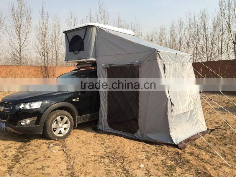 White fiberglass shell hard roof top tent for USA marketing