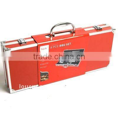 Hark 8 Piece Stainless Steel BBQ Set with Red Aluminium Carry Case