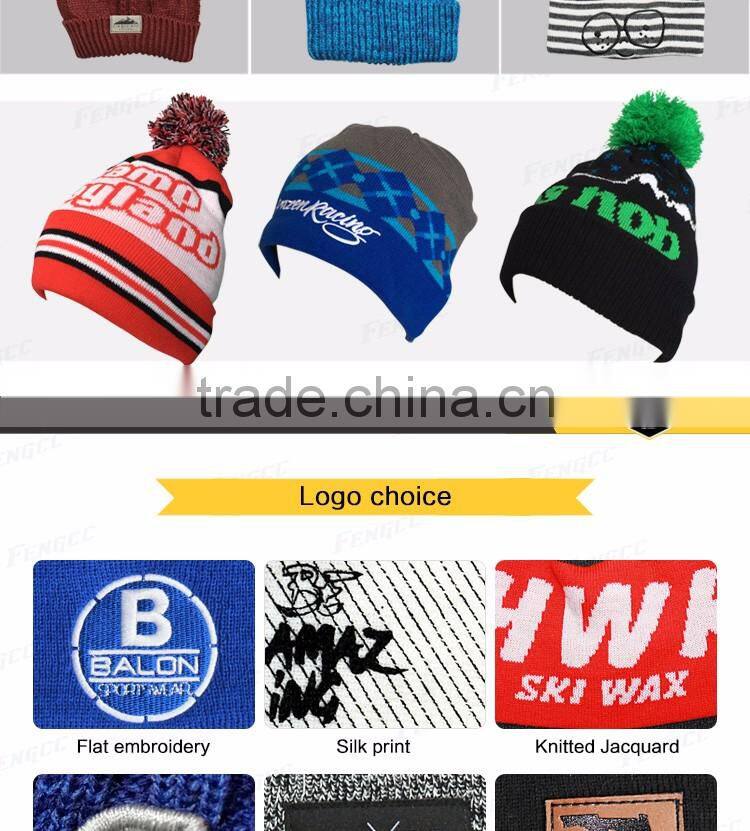 Knitted soft cotton custom cute baby winter hat