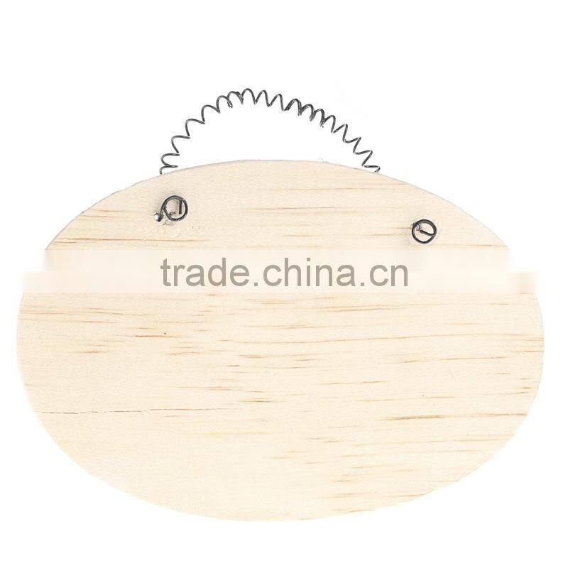 mini wood handcrafts oval sign decoration for home