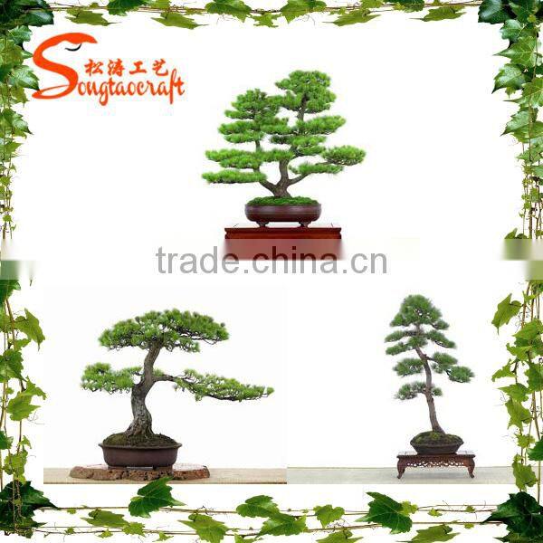 ANTIQUE ARTIFICIAL POTTED TREE CHINESE BONSAI PINE TREE LOOKS REAL