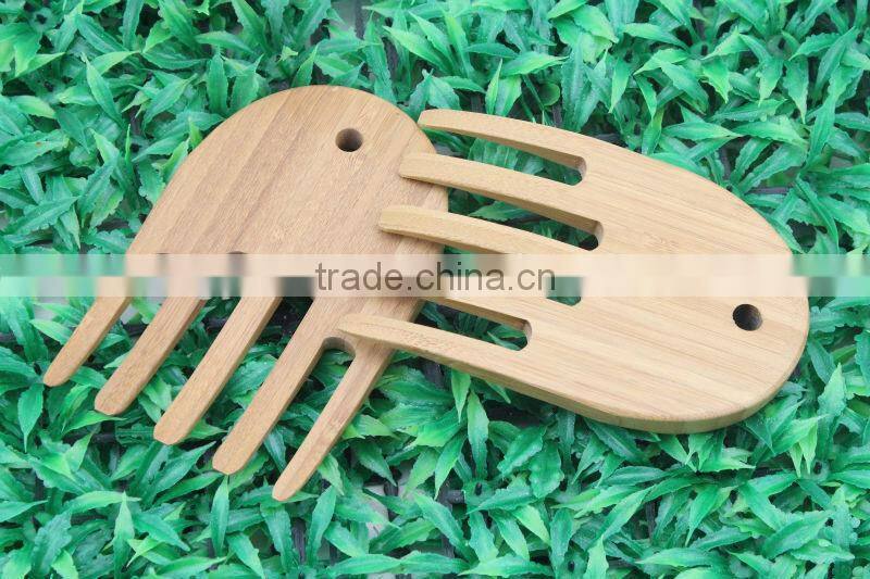 100% natural bamboo salad hands