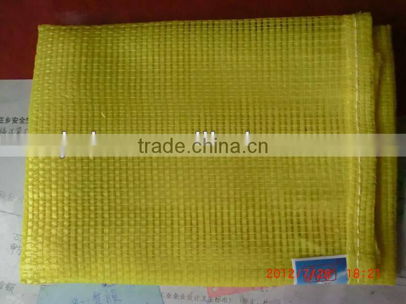 PP circular mesh sack for packing potatoes with drawstring