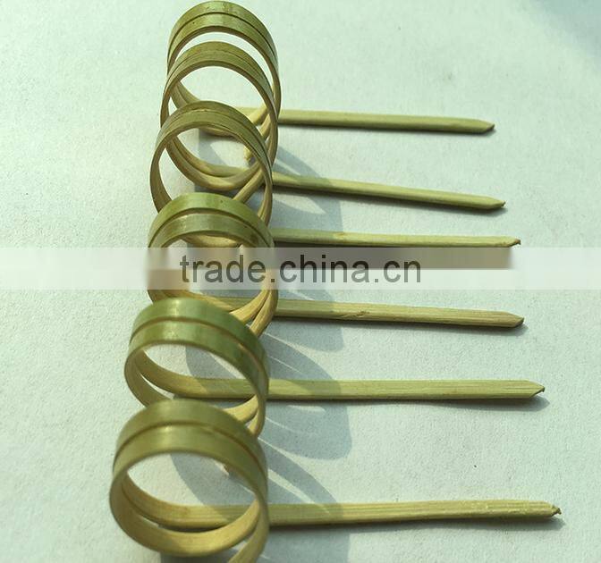 Environmentally-friendly flat bamboo strick skewer for Fruit,Salad,Food,Meat design