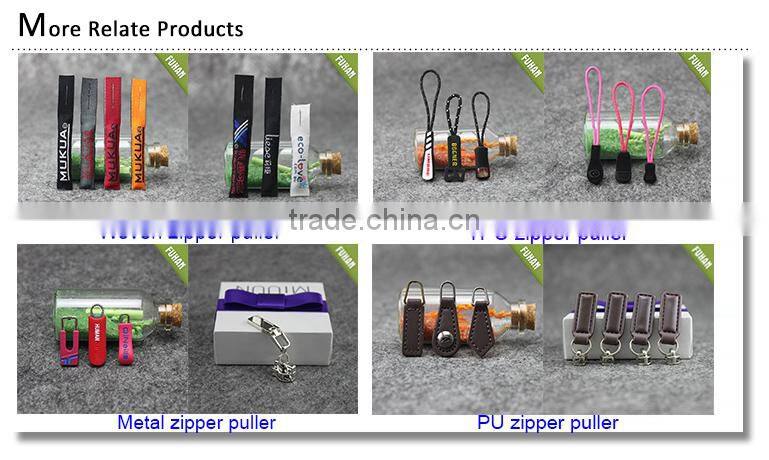 China Supplier Sportswear Silicon Rubber Zipper Pullers Wholesale