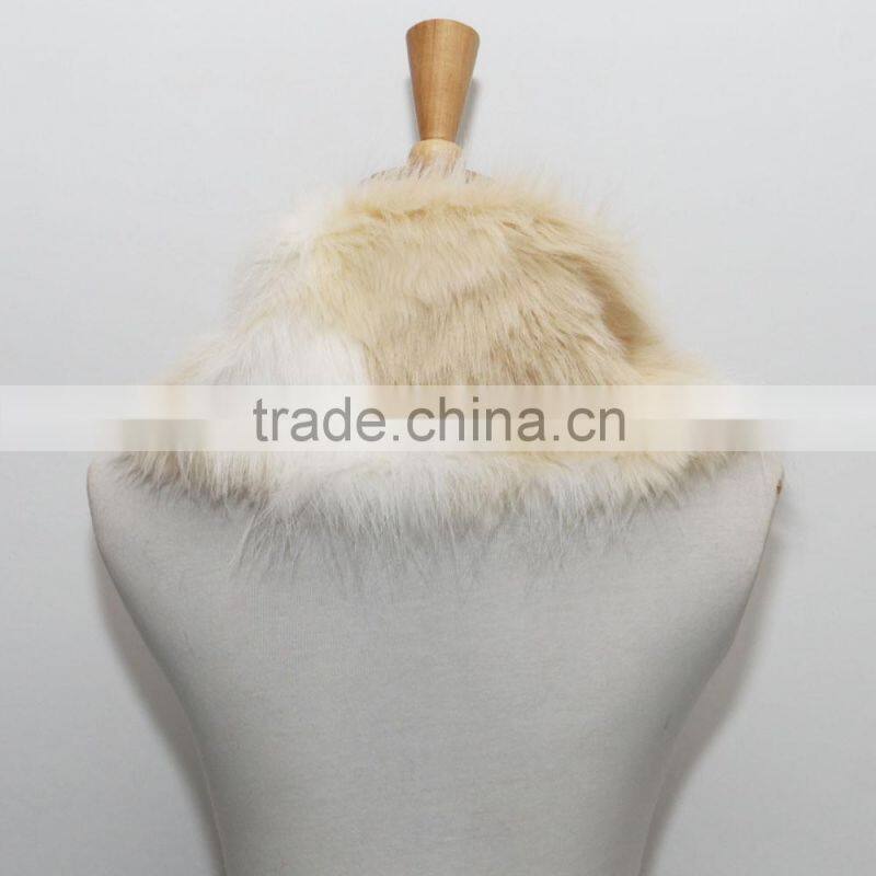 2016 new design European style with adjust leather buttons faux fur scarf woman collar