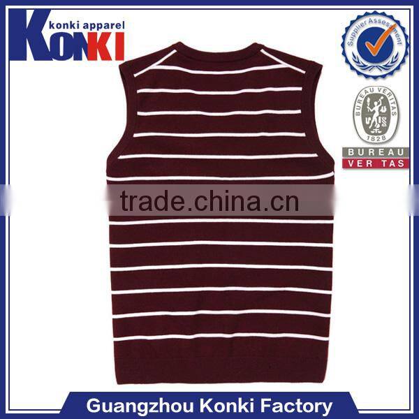cheap wholesale knitted stripe sweater vest