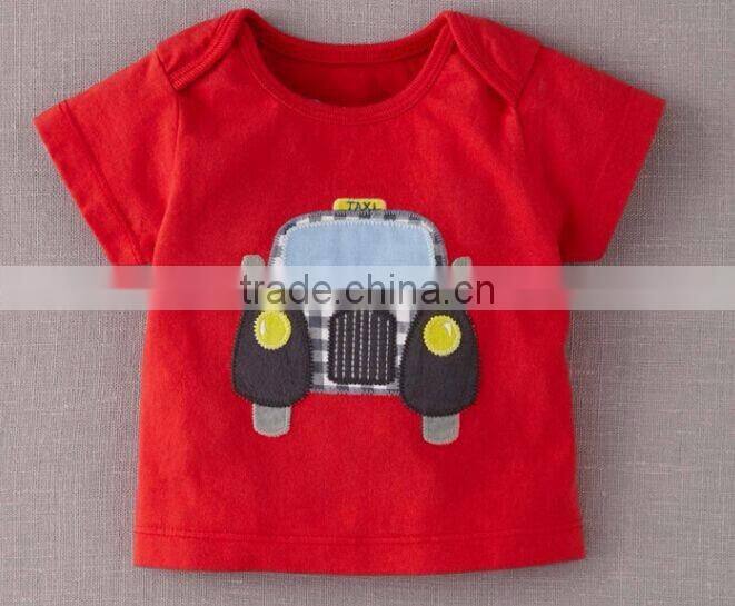 sales cheaper price little boy shirt with carton embroidery