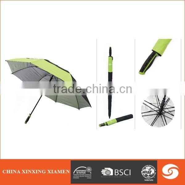 68 inch light green promotional uv golf umbrella for lady