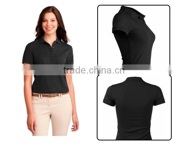 2016 Latest High Quality Solid Slim multiple colour Woman's polo t-Shirt