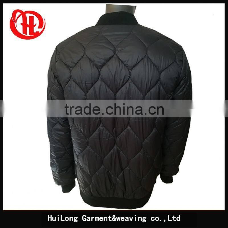 Men quilted varsity bomber padded jacket
